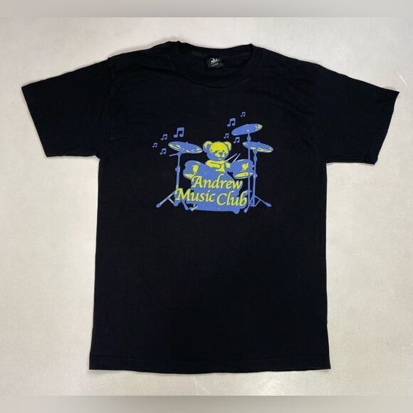 Andrew Music Club III Points Club Space Miami Graphic T-shirt Men Medium Black - Picture 1 of 6